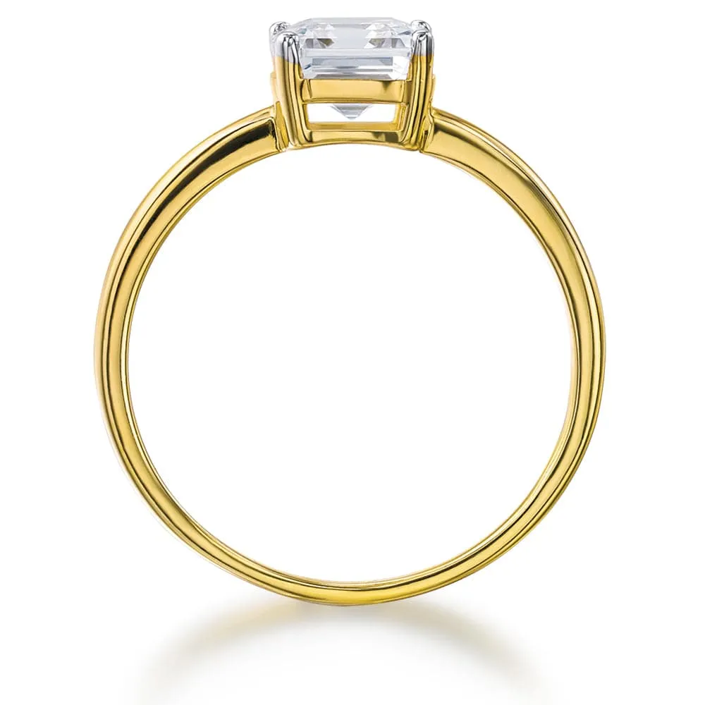 1 Carat Asscher Cut Solitaire Ring sold by Tru Diamonds product image thumbnail 3
