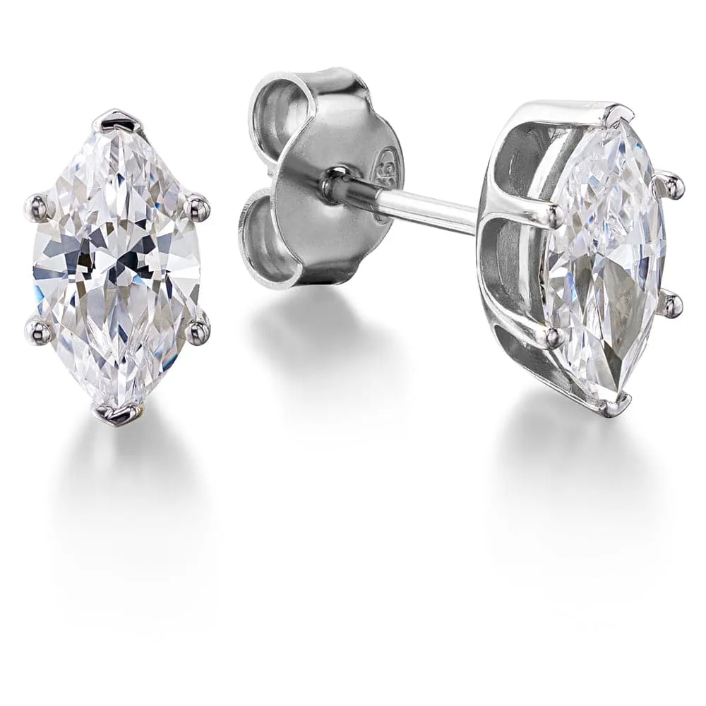 0.75 Carat Marquise Stud Earrings sold by Tru Diamonds product image thumbnail 2