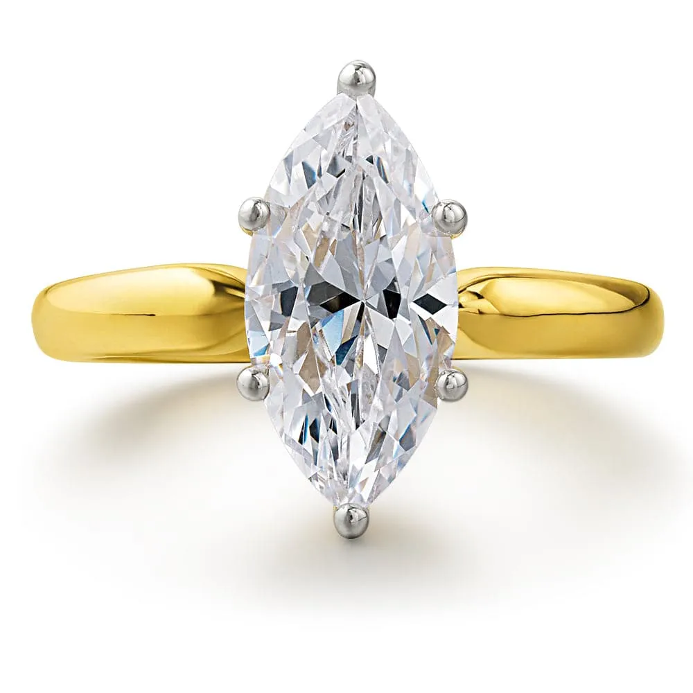 2 Carat Marquise Solitaire Ring sold by Tru Diamonds product image thumbnail 5