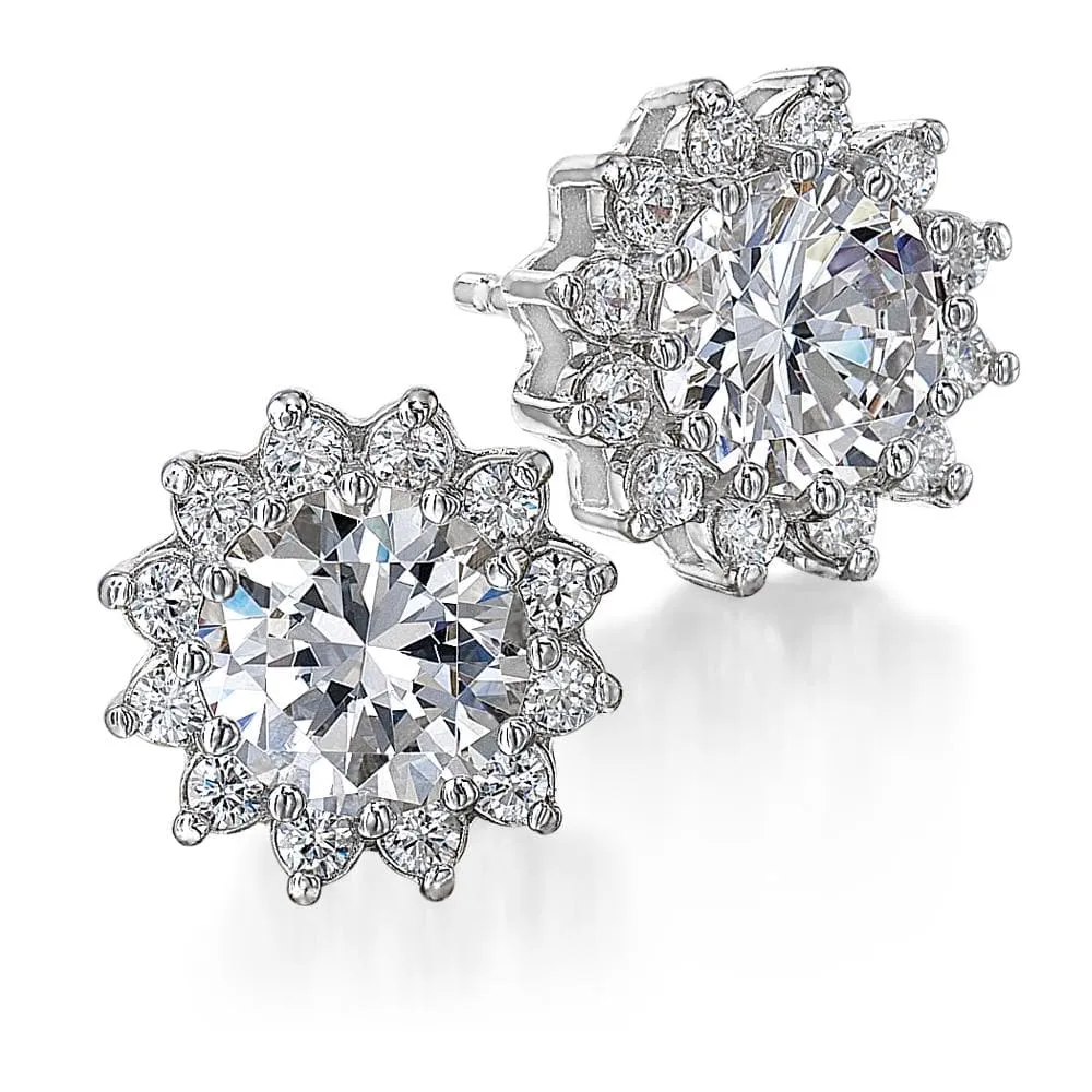 Dainty Flower Earrings sold by Tru Diamonds product image thumbnail 2