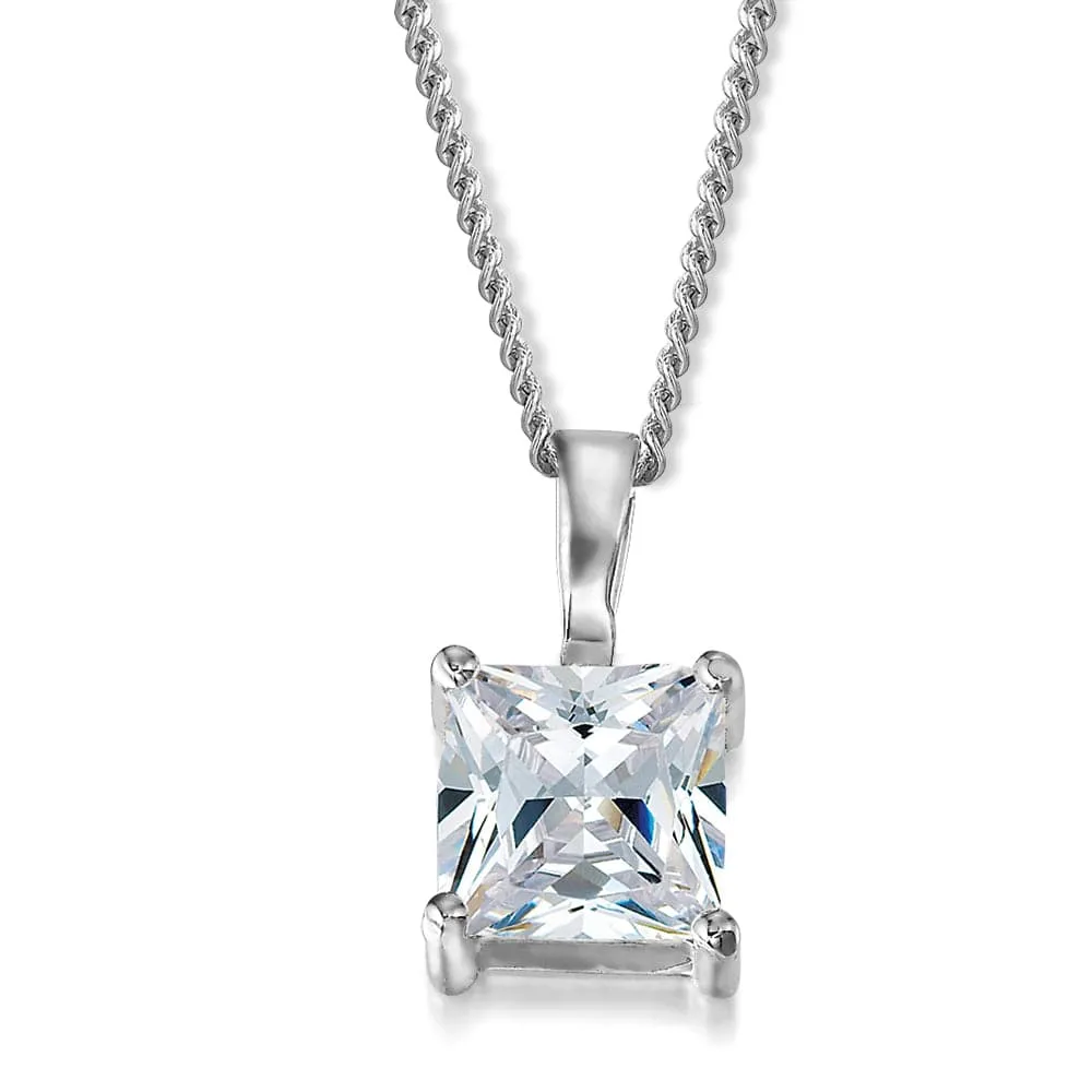 2 Carat Princess Cut Solitaire Pendant sold by Tru Diamonds product image thumbnail 2