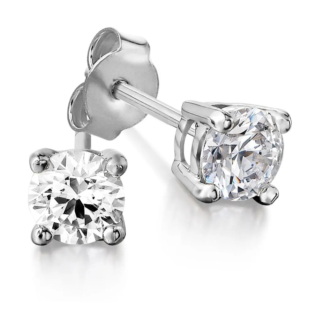 1 ct. t.w. Solitaire Earrings sold by Tru Diamonds product image thumbnail 2