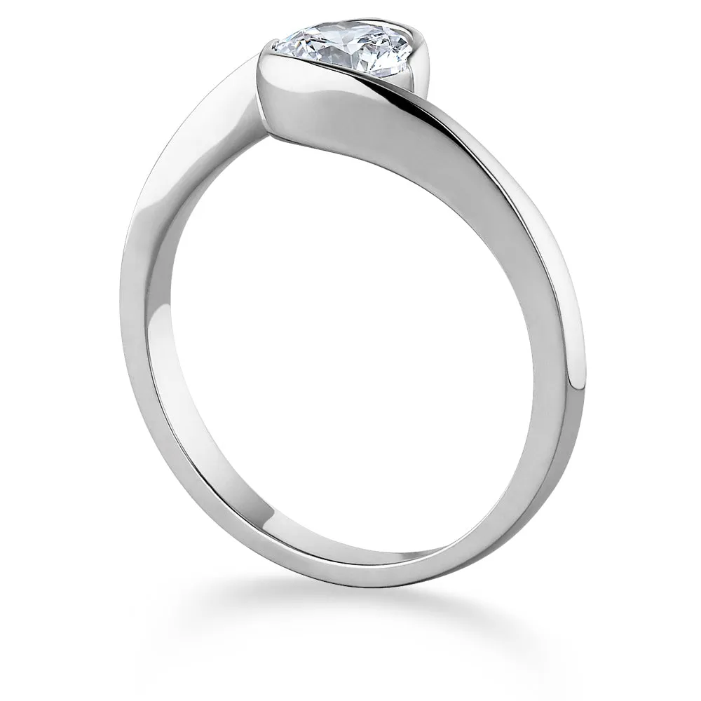 1 Carat Modern Solitaire Ring sold by Tru Diamonds product image thumbnail 4