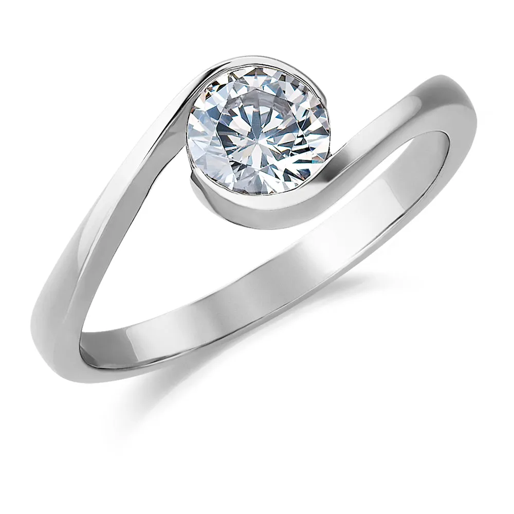1 Carat Modern Solitaire Ring sold by Tru Diamonds product image thumbnail 2