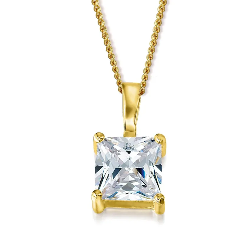 3 Carat Princess Cut Pendant sold by Tru Diamonds