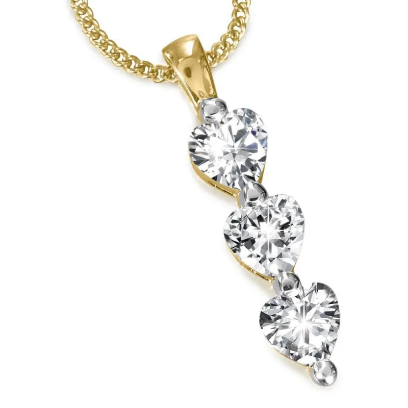 Triple Heart Cut Pendant sold by Tru Diamonds