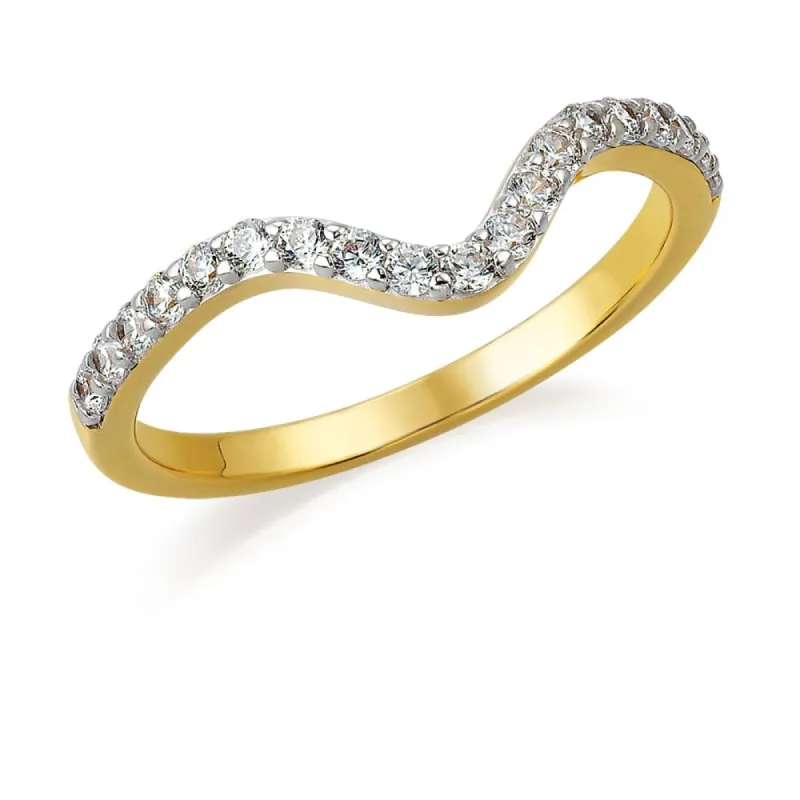 Domed Half Eternity Band sold by Tru Diamonds