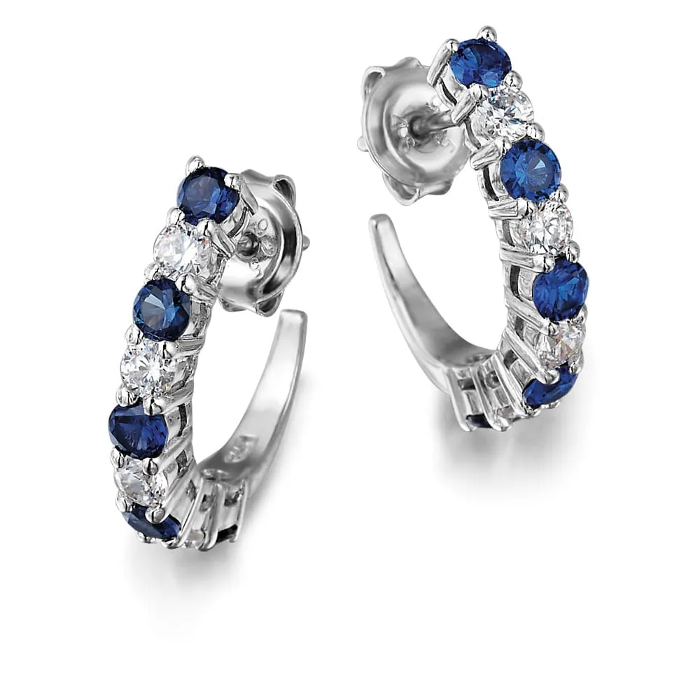 Tru Sapphire Crescent Earrings sold by Tru Diamonds product image thumbnail 2