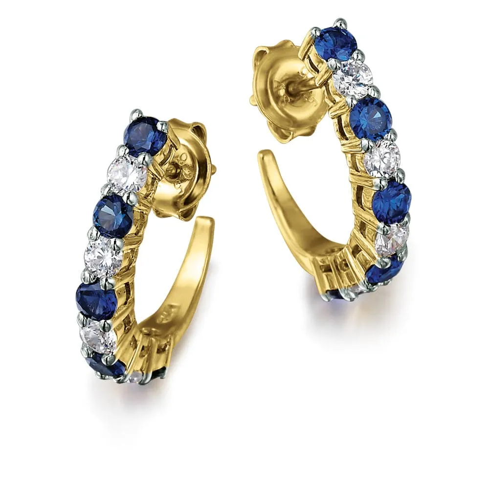 Tru Sapphire Crescent Earrings sold by Tru Diamonds