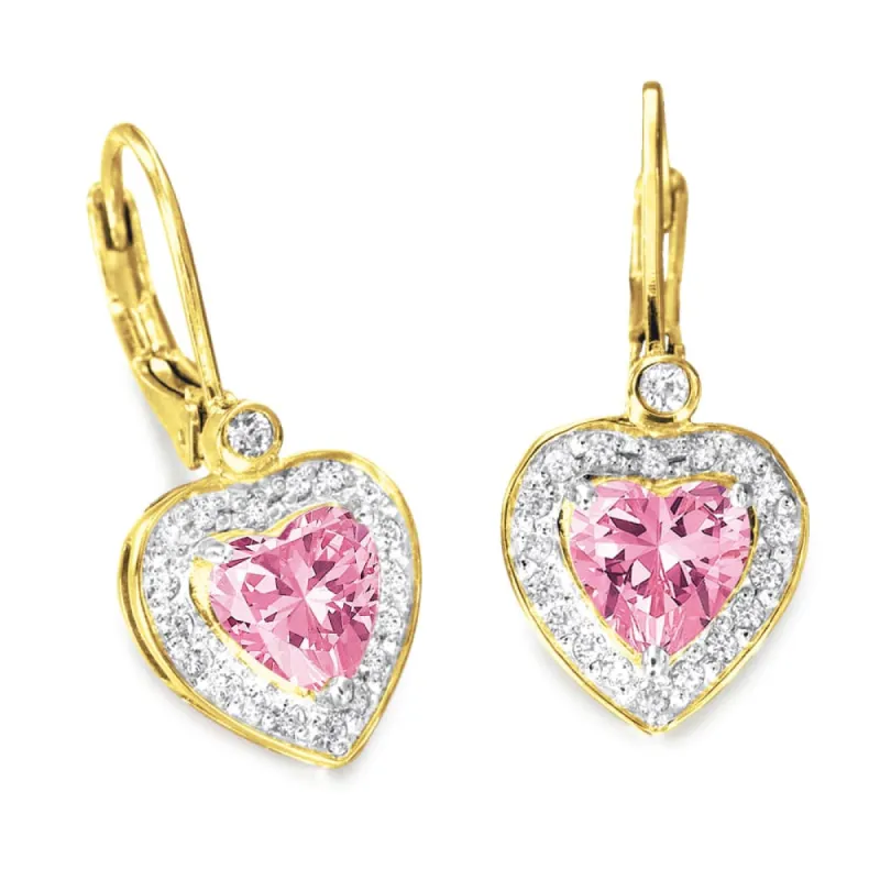 Pink Captivated Hearts Earrings sold by Tru Diamonds