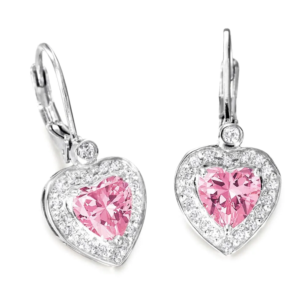 Pink Captivated Hearts Earrings sold by Tru Diamonds product image thumbnail 2