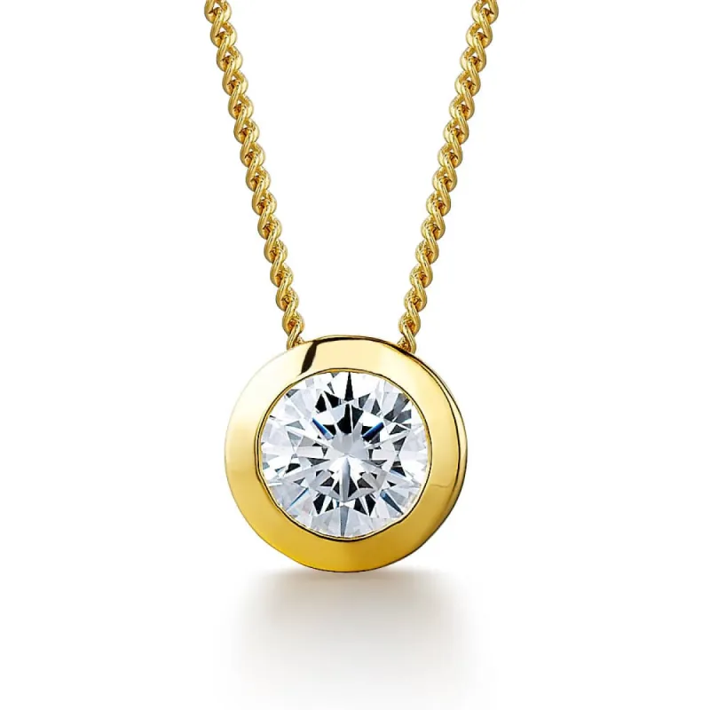 Surrounded Solitaire Pendant sold by Tru Diamonds
