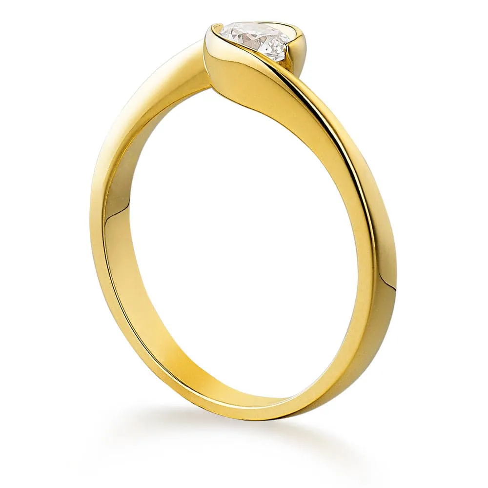 0.50 Carat Modern Solitaire Ring sold by Tru Diamonds product image thumbnail 3