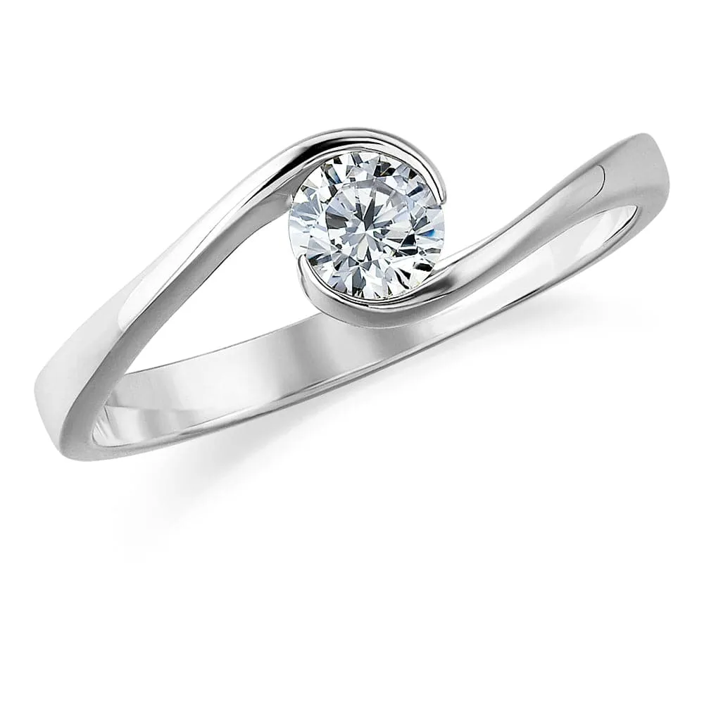 0.50 Carat Modern Solitaire Ring sold by Tru Diamonds product image thumbnail 2