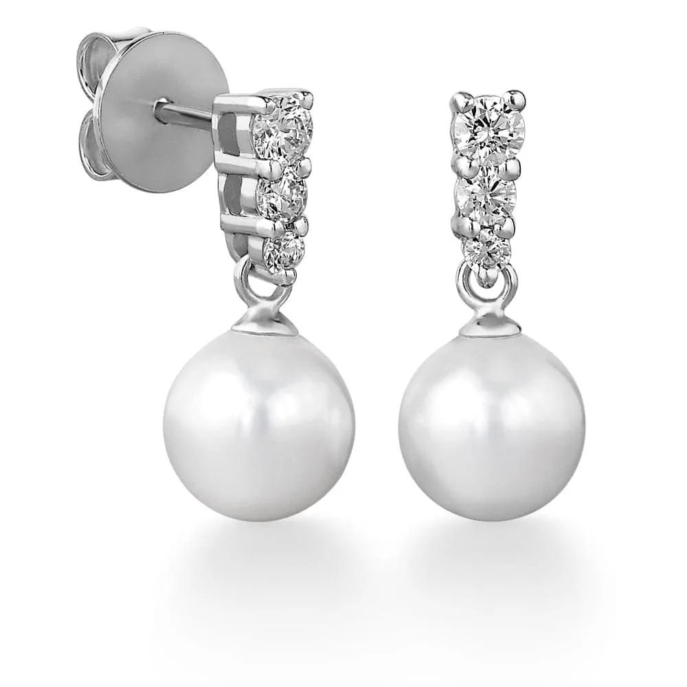 Trilogy Pearl Earrings sold by Tru Diamonds product image thumbnail 4