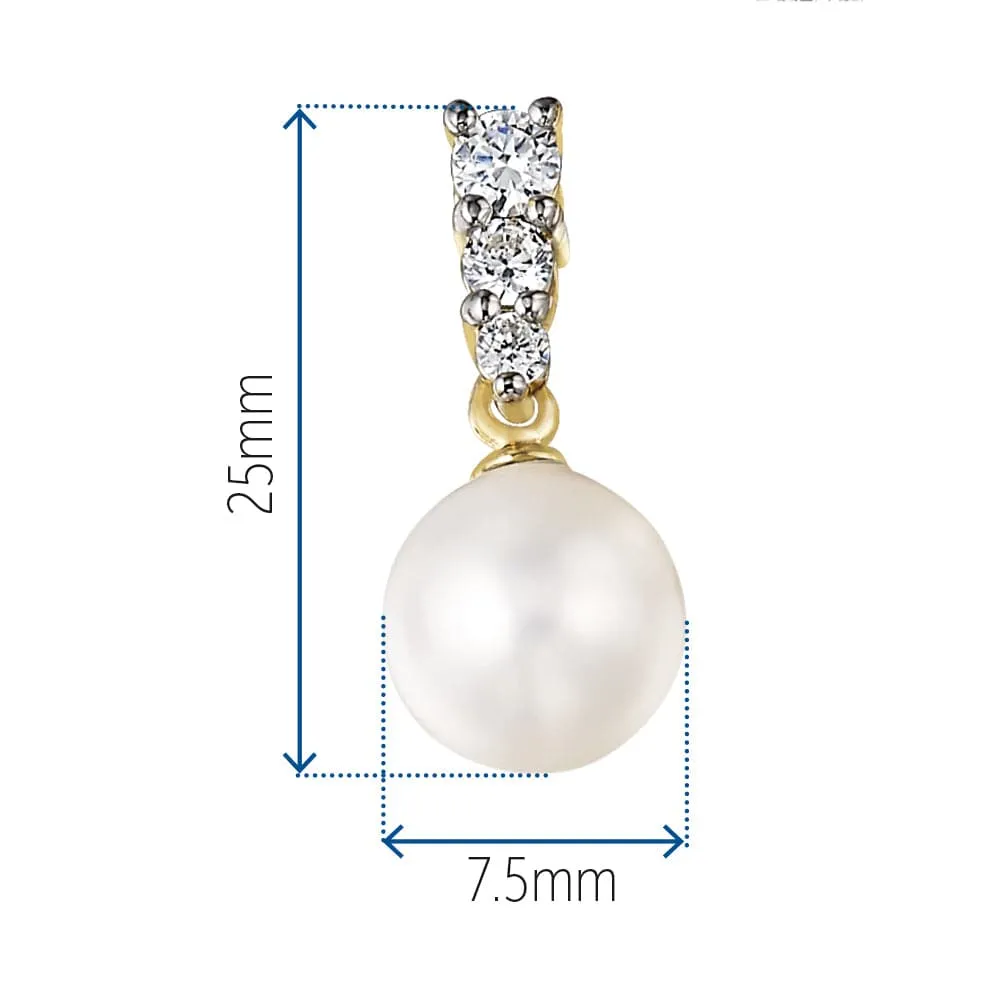 Trilogy Pearl Earrings sold by Tru Diamonds product image thumbnail 5