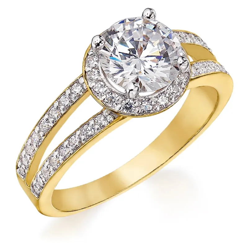 Solitaire Split-Shank Ring sold by Tru Diamonds