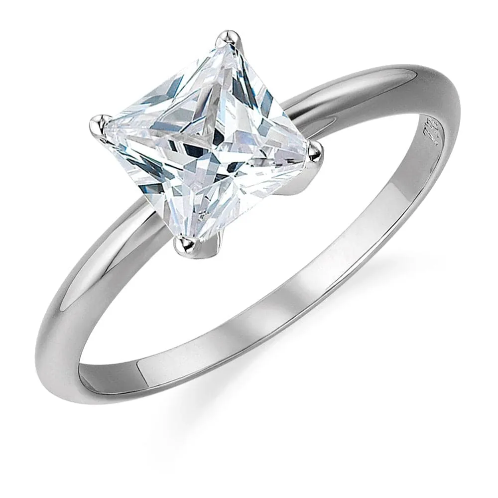 2 Carat Princess Cut Solitaire Ring sold by Tru Diamonds product image thumbnail 2