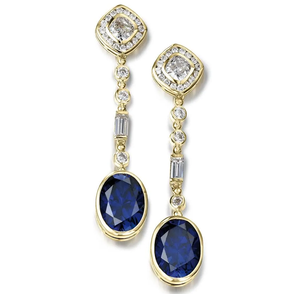 Decadent Drop Tru-Sapphire Earrings sold by Tru Diamonds