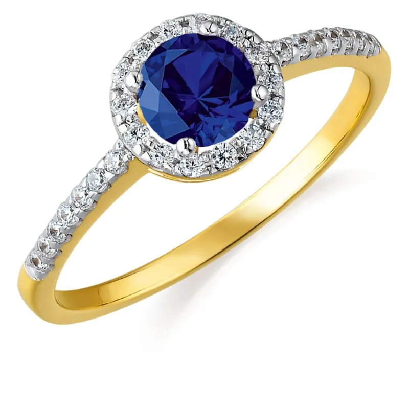 Tru Sapphire Posh Halo Ring sold by Tru Diamonds