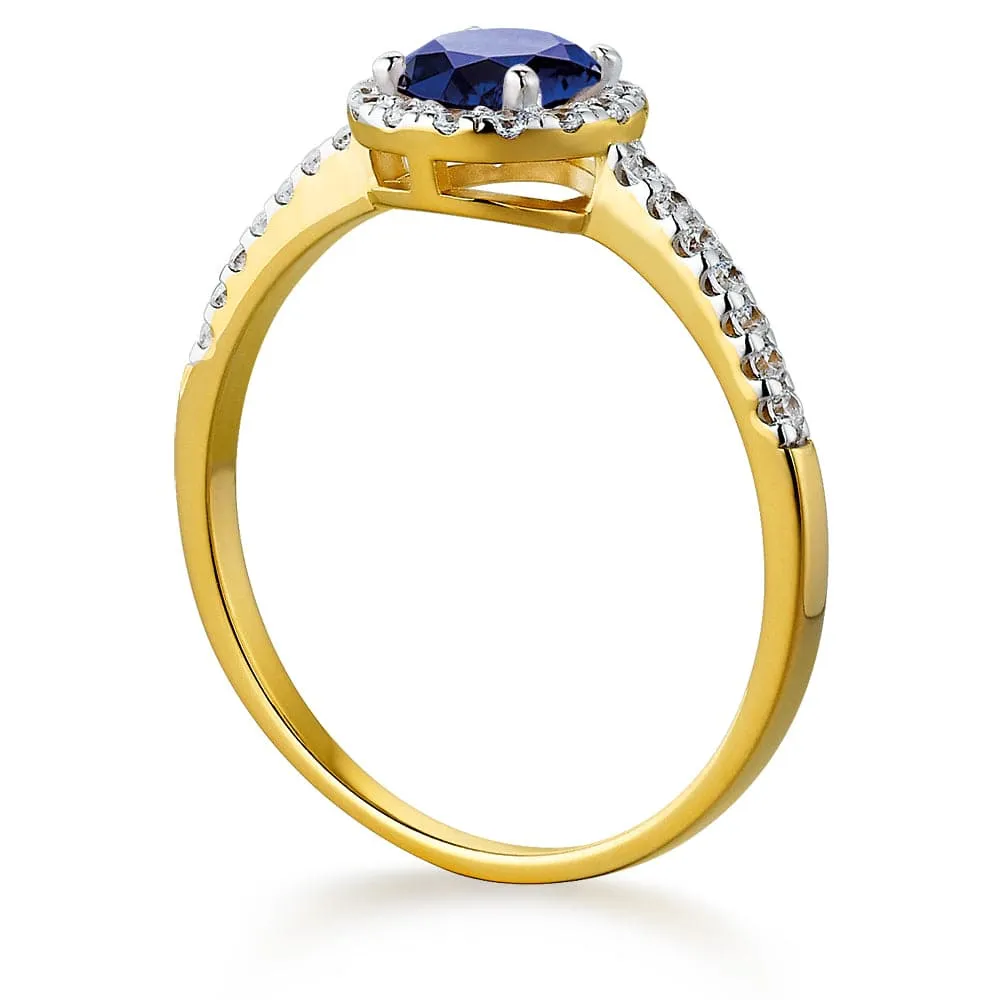 Tru Sapphire Posh Halo Ring sold by Tru Diamonds product image thumbnail 3