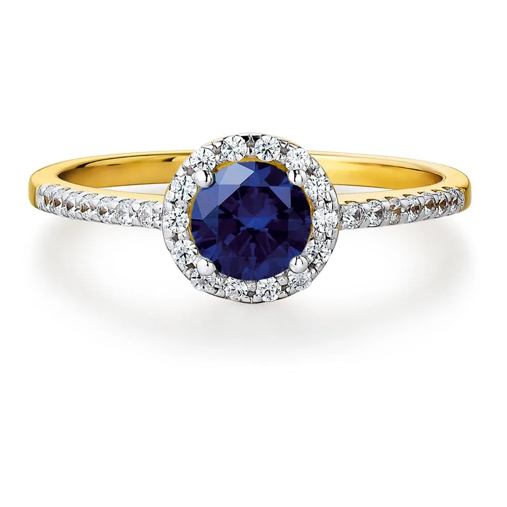 Tru Sapphire Posh Halo Ring sold by Tru Diamonds product image thumbnail 5