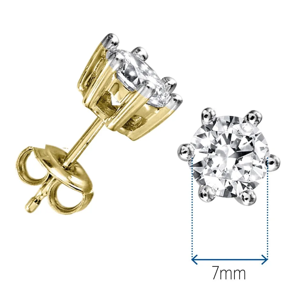 1 Carat Tiffany Style Stud Earrings sold by Tru Diamonds product image thumbnail 4