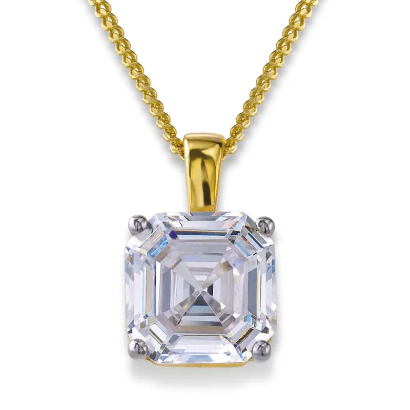 Asscher Cut Pendant sold by Tru Diamonds