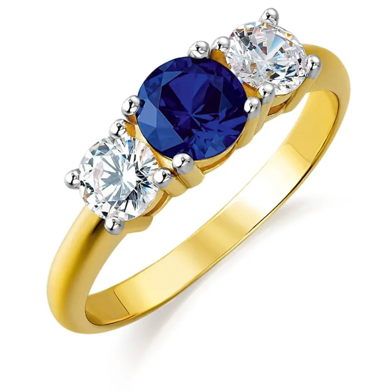 Tru Sapphire Trilogy Ring sold by Tru Diamonds