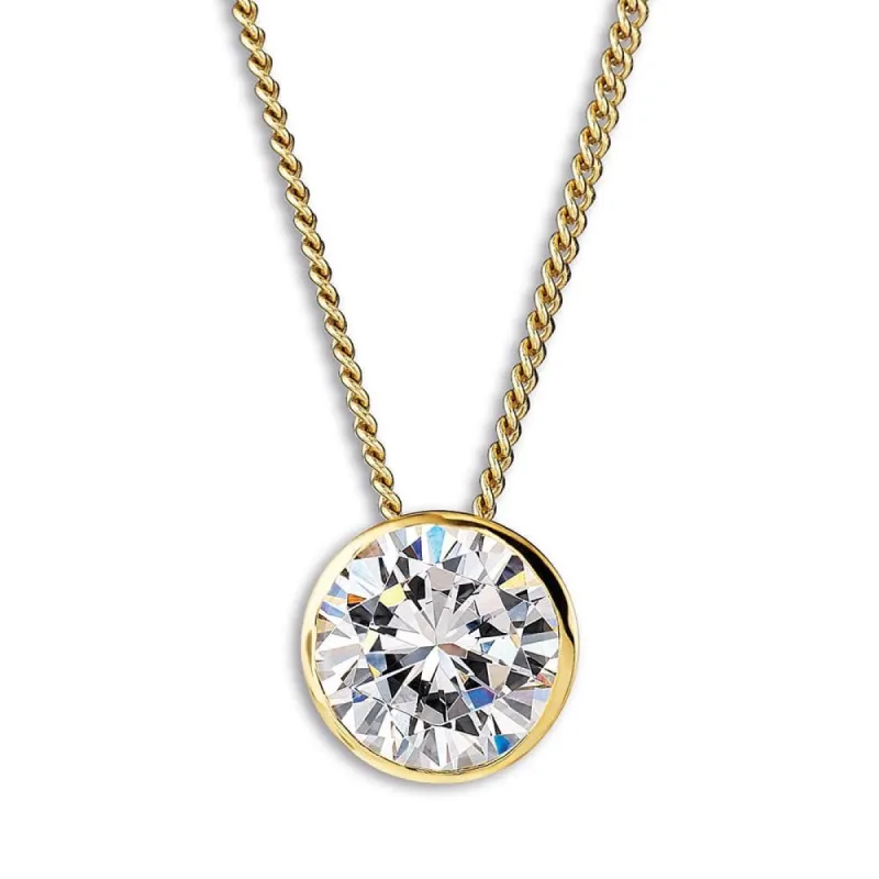 Bezel Solitaire Pendant sold by Tru Diamonds