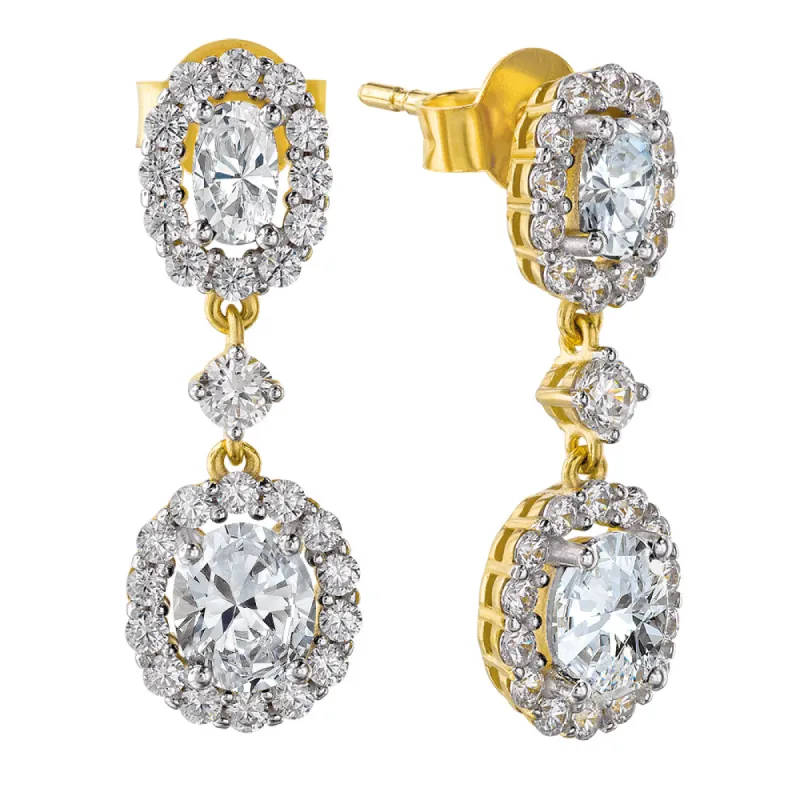 Cluster Drop Earrings sold by Tru Diamonds