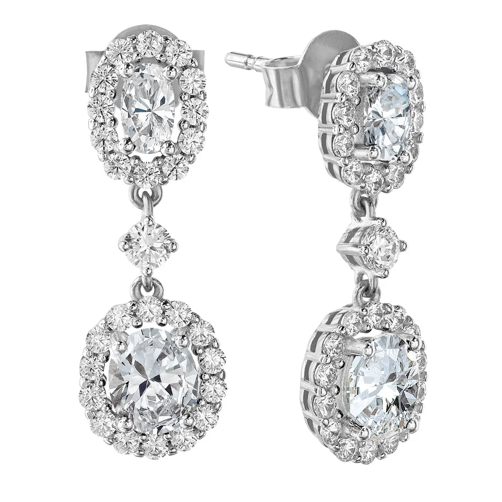 Cluster Drop Earrings sold by Tru Diamonds product image thumbnail 2