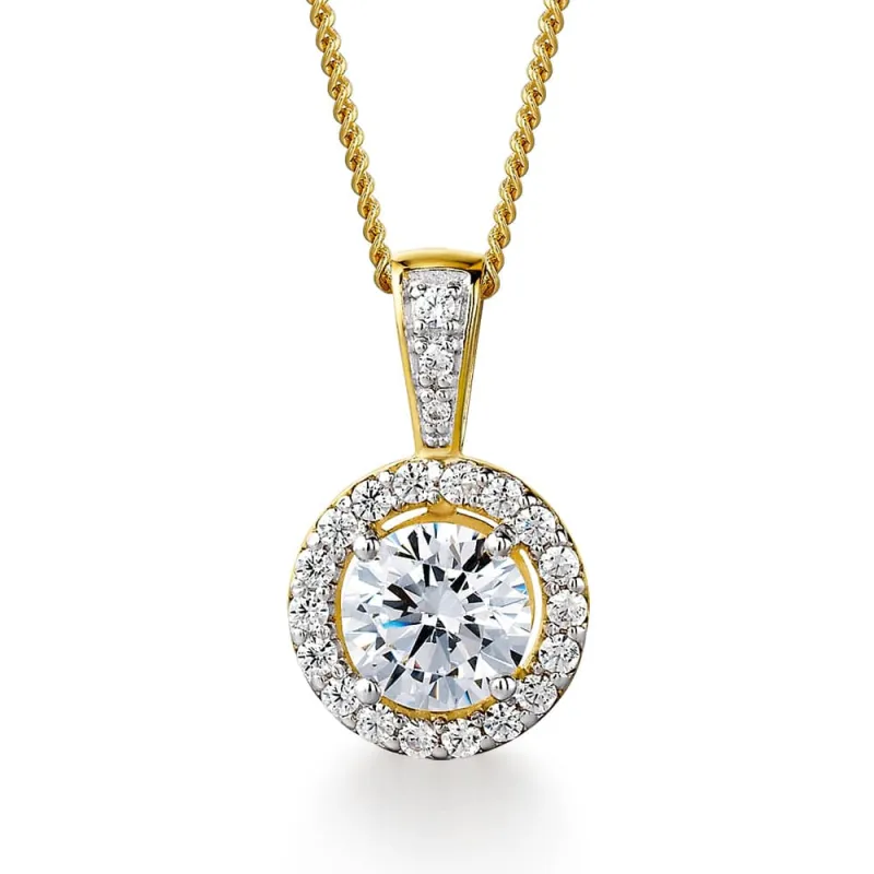 Posh Halo Pendant sold by Tru Diamonds
