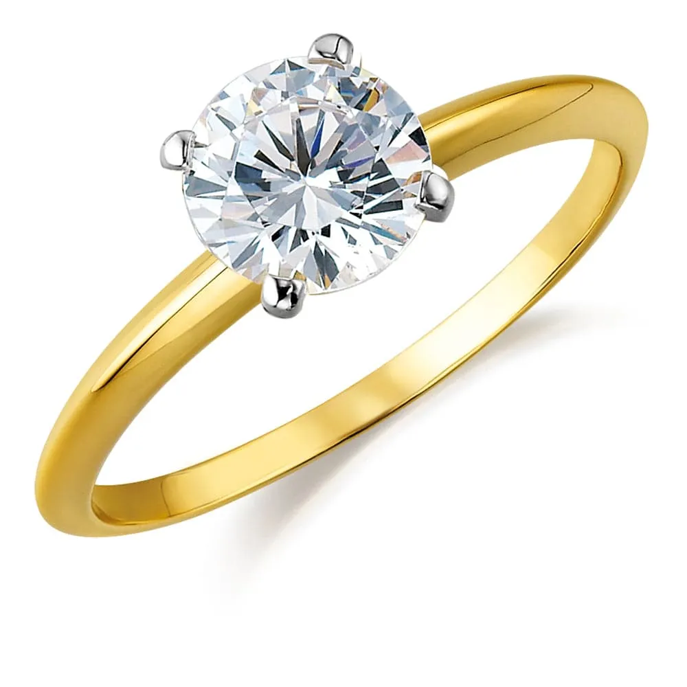 3 ct. Classic Style 4-Claw Solitaire Ring sold by Tru Diamonds