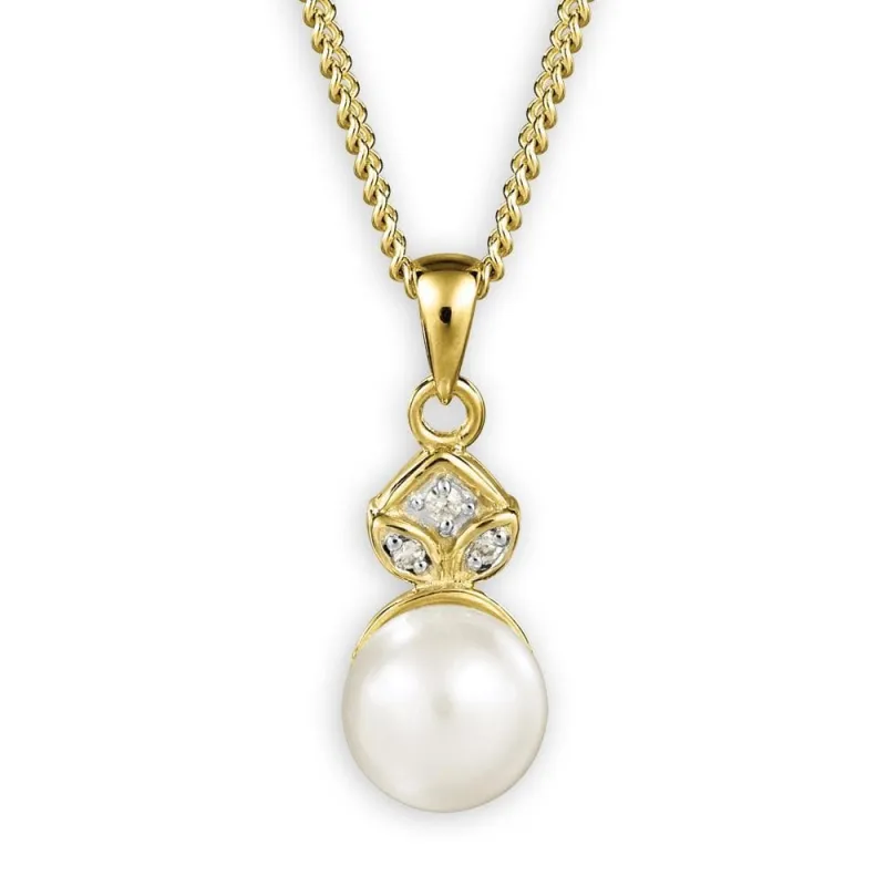 0.06 ct. t.w. Exquisite Pearl Pendant sold by Tru Diamonds