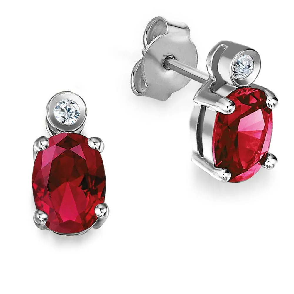 Tru-Ruby Oval Earrings sold by Tru Diamonds product image thumbnail 2