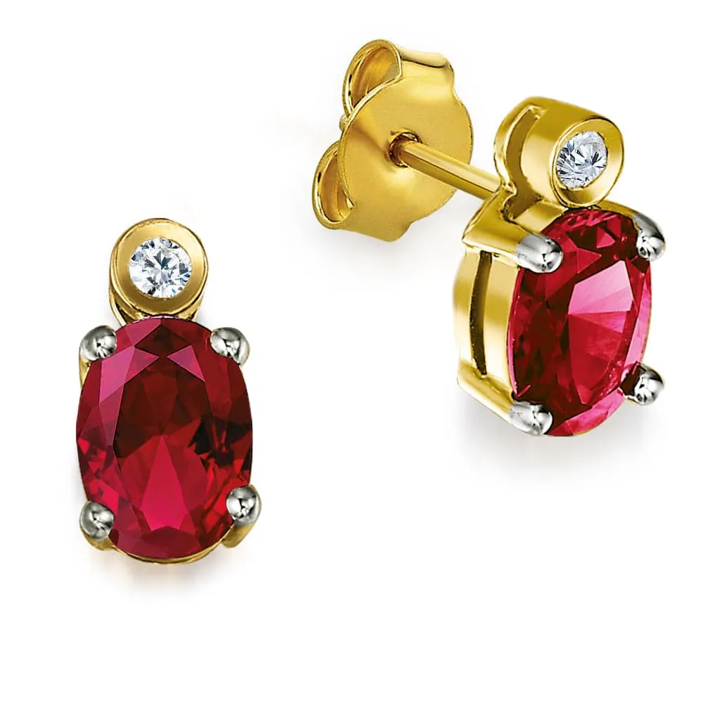 Tru-Ruby Oval Earrings sold by Tru Diamonds