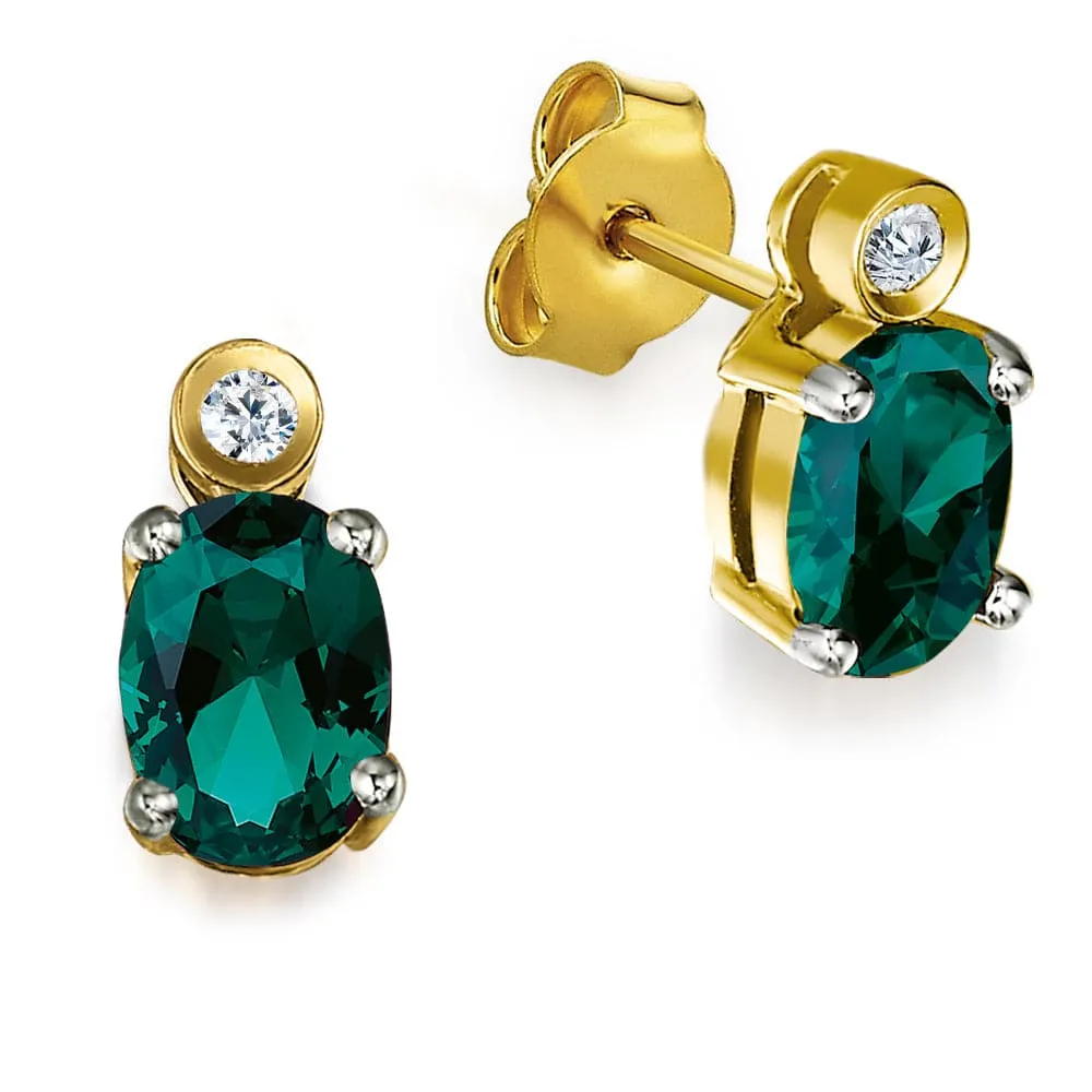 Tru-Emerald Oval Earrings sold by Tru Diamonds