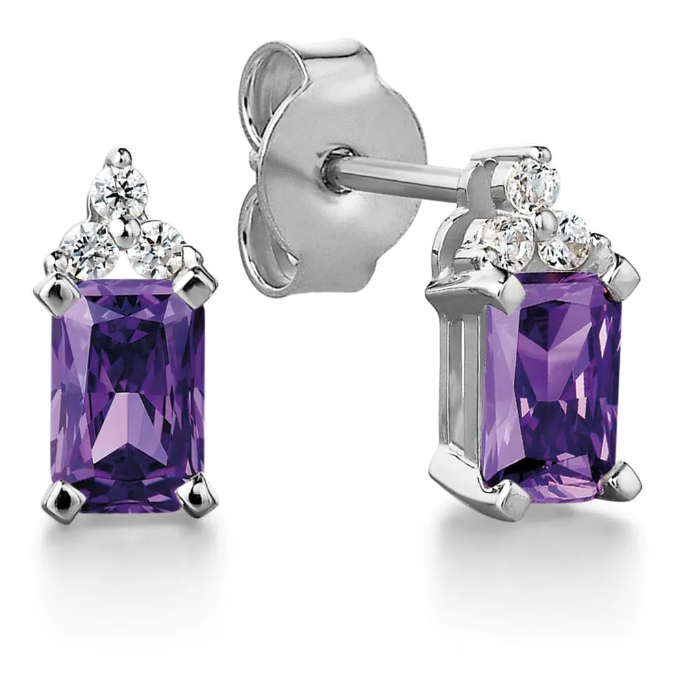 1.1 ct. t.w Amethyst Inspiration Earrings sold by Tru Diamonds product image thumbnail 2