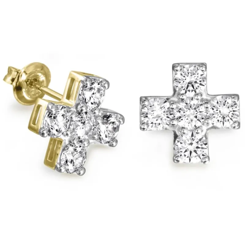 Sparkling Cross Earrings sold by Tru Diamonds