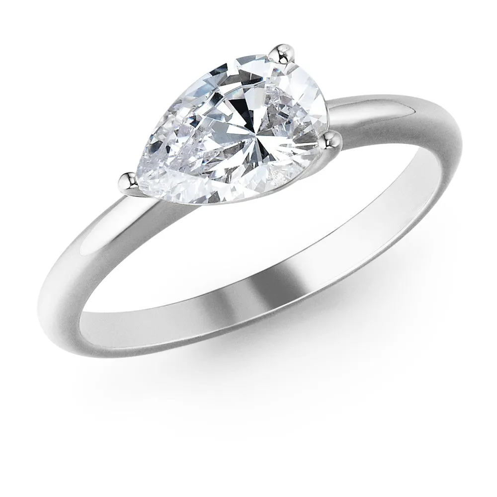 2 Carat East-West Pear Ring sold by Tru Diamonds product image thumbnail 4