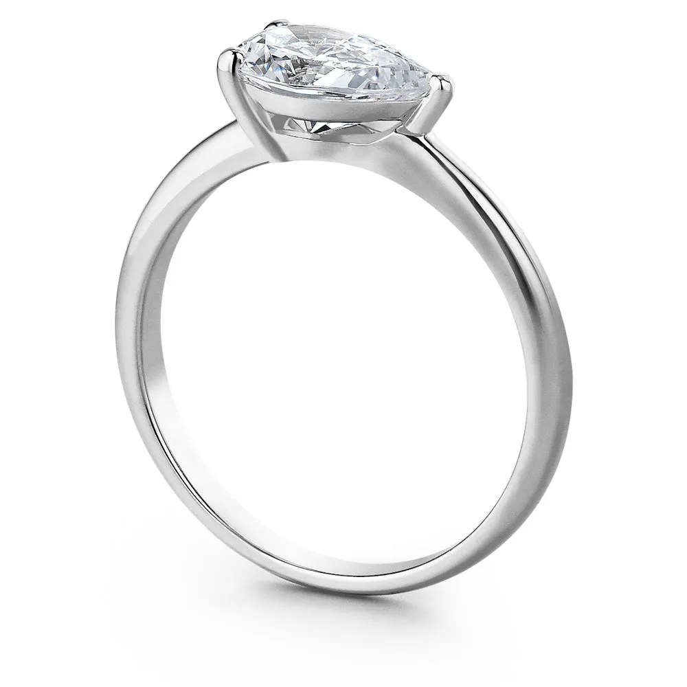 2 Carat East-West Pear Ring sold by Tru Diamonds product image thumbnail 5