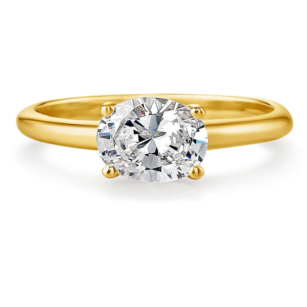2 Carat East-West Oval Ring sold by Tru Diamonds product image thumbnail 5