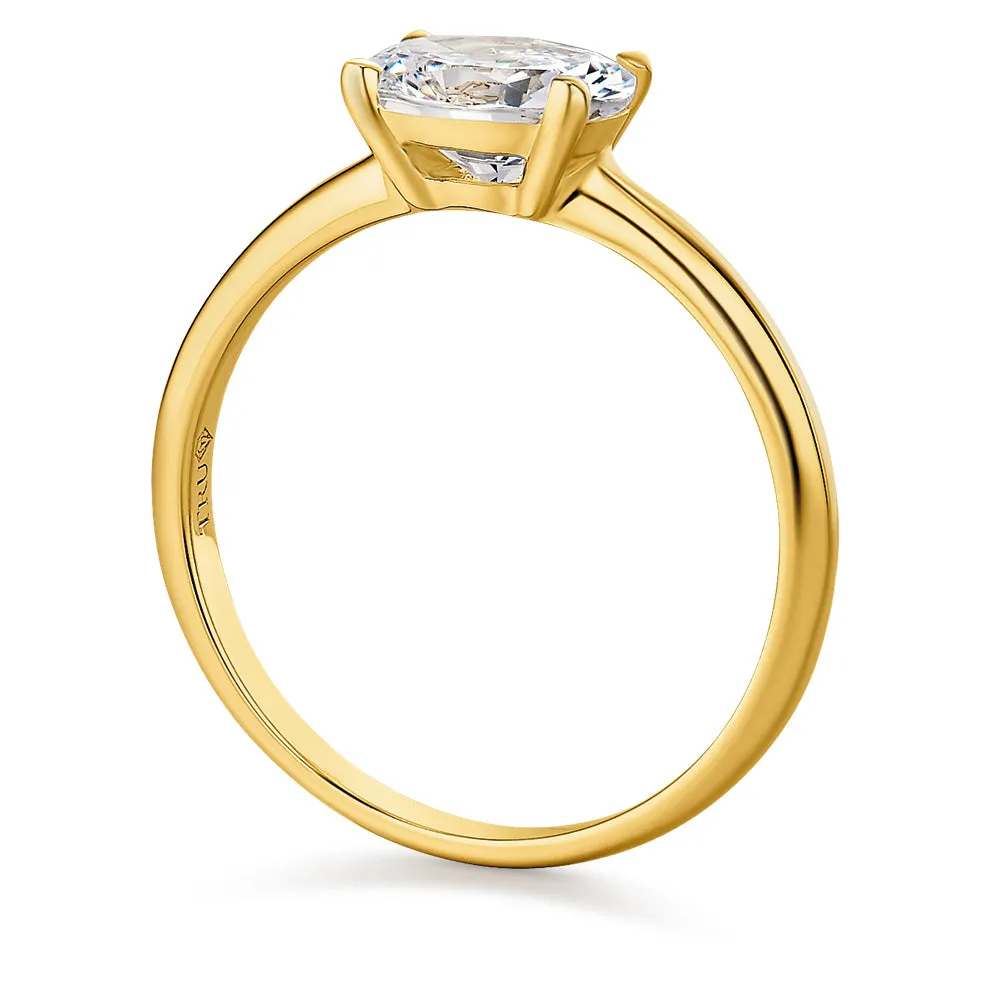 2 Carat East-West Oval Ring sold by Tru Diamonds product image thumbnail 3