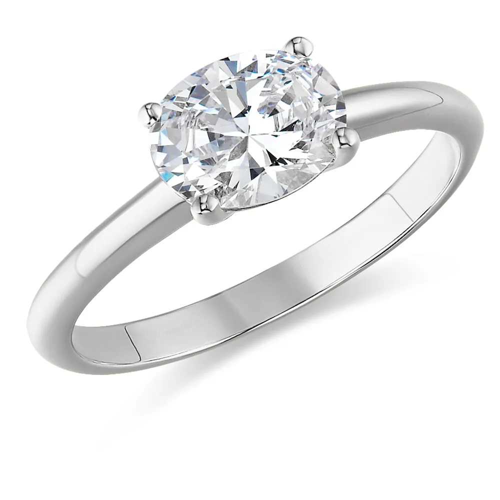 2 Carat East-West Oval Ring sold by Tru Diamonds product image thumbnail 2