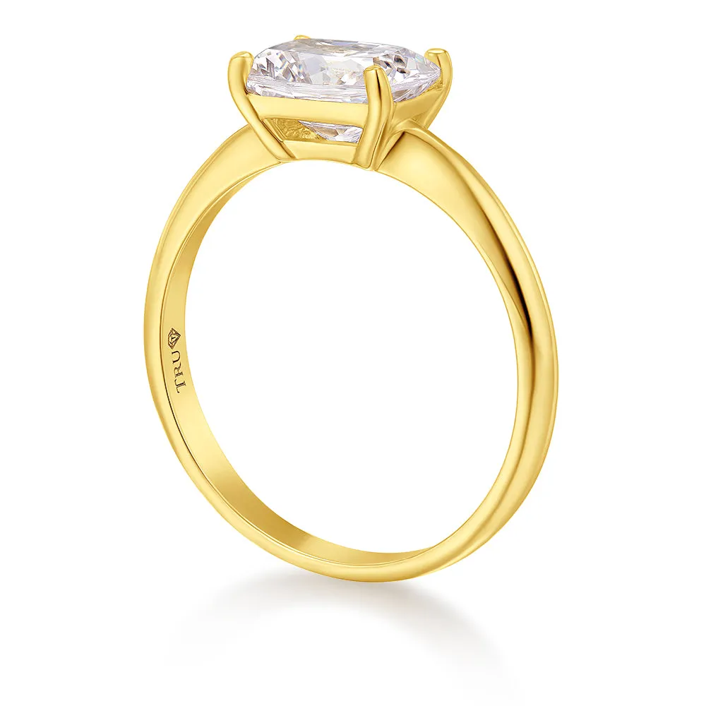 2 Carat East-West Cushion Ring sold by Tru Diamonds product image thumbnail 3
