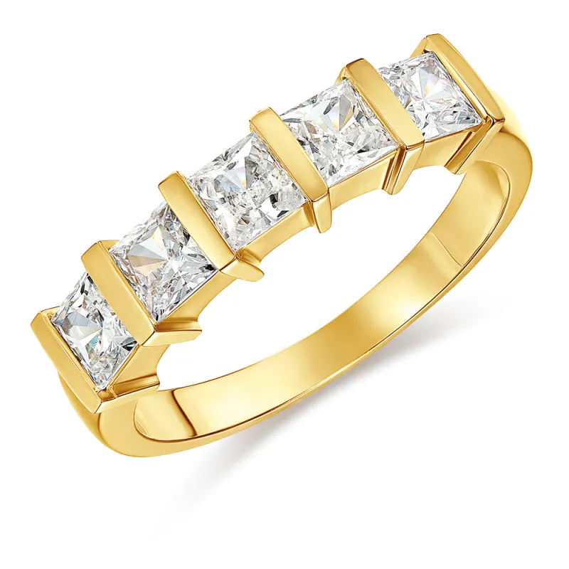 5-Stone Princess Eternity Ring sold by Tru Diamonds