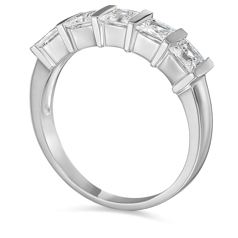 5-Stone Princess Eternity Ring sold by Tru Diamonds product image thumbnail 4
