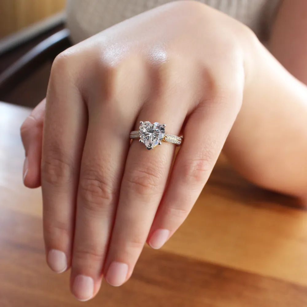 3.75 Carat Grand Accolade Heart Ring sold by Tru Diamonds product image thumbnail 2