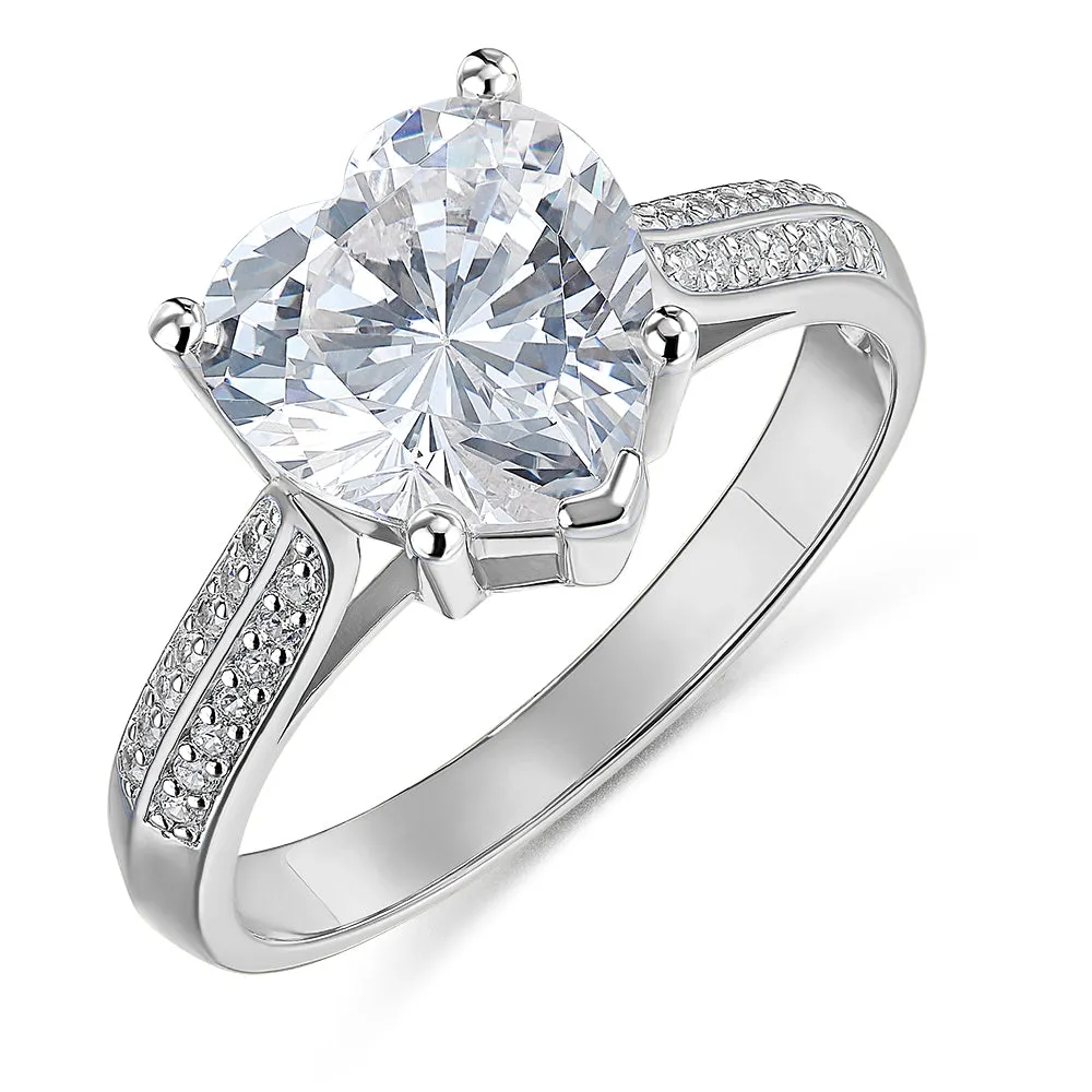 3.75 Carat Grand Accolade Heart Ring sold by Tru Diamonds product image thumbnail 5